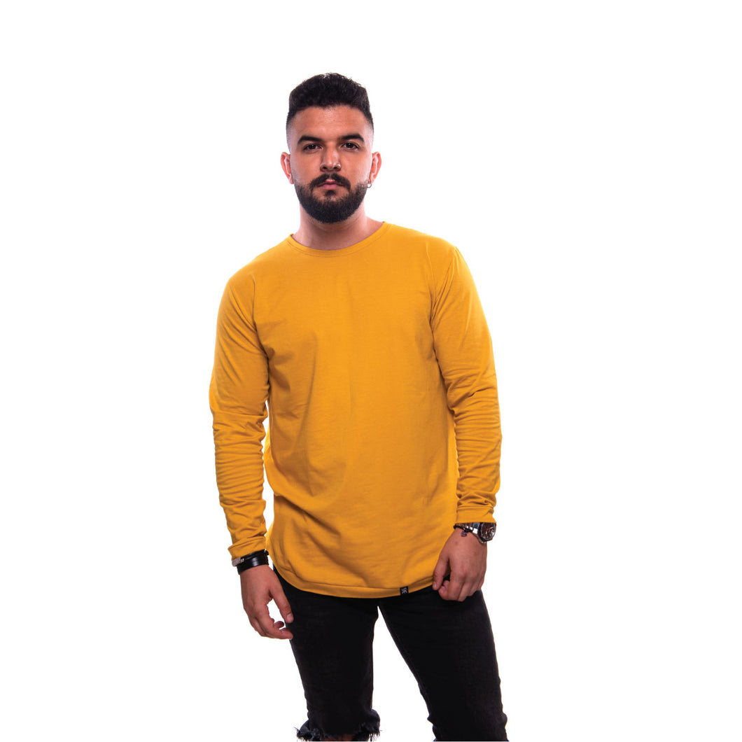 Camisa Clásica Mostaza - Manga Larga