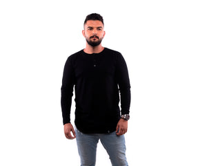 Camisa Tipo H - Negra - Manga Larga