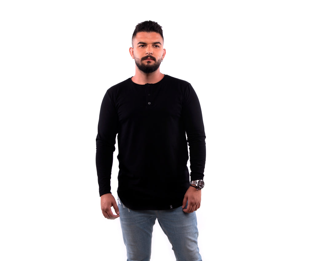 Camisa Tipo H - Negra - Manga Larga