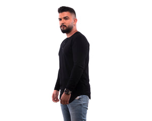 Camisa Tipo H - Negra - Manga Larga