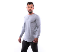 Cargar imagen en el visor de la galería, Camisa Tipo H - Gris - Manga Larga
