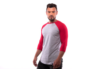 Camisa Duplex Gris - Rojo